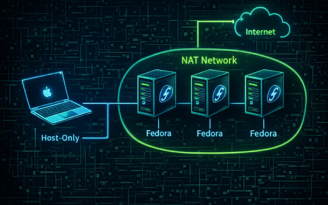 Lab Kubernetes VirtualBox : Configurer le NAT Network et Host-Only sur Fedora